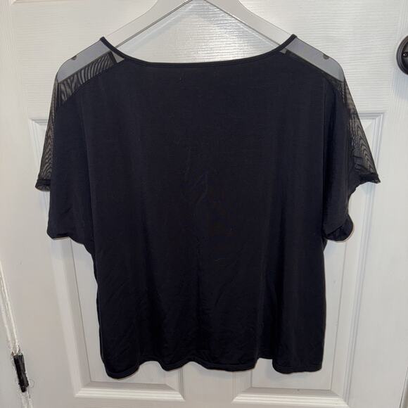Honeylove Women’s Black Short Sleeve Tee V Neck Lounge Comfort Size XL - Picture 4 of 5